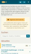 How fanfiktion.de looks like on a mobile device such as an iPhone.