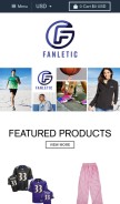 How fanletic.com looks like on a mobile device such as an iPhone.