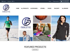 How fanletic.com looks like on a tablet such as an iPad.