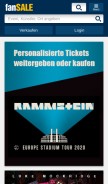 How fansale.de looks like on a mobile device such as an iPhone.