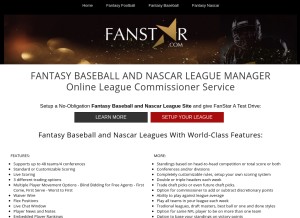 How fanstarsports.com looks like on a tablet such as an iPad.