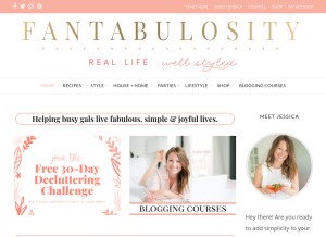 How fantabulosity.com looks like on a tablet such as an iPad.