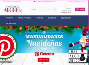 How fantasiasmiguel.com looks like on a tablet such as an iPad.