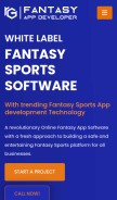How fantasyappdeveloper.com looks like on a mobile device such as an iPhone.