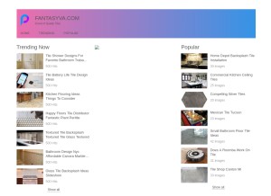 How fantasyva.com looks like on a tablet such as an iPad.