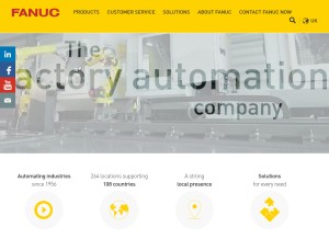 How fanuc.eu looks like on a tablet such as an iPad.
