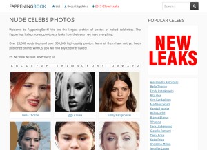 How fappeningbook.com looks like on a tablet such as an iPad.