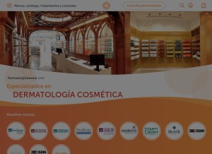 How farmaciajimenez.com looks like on a tablet such as an iPad.