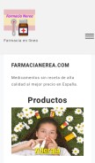 How farmacianerea.com looks like on a mobile device such as an iPhone.