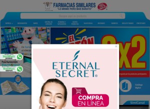 How farmaciasdesimilares.com looks like on a tablet such as an iPad.
