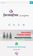 How farmafree.es looks like on a mobile device such as an iPhone.
