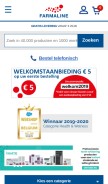 How farmaline.be looks like on a mobile device such as an iPhone.