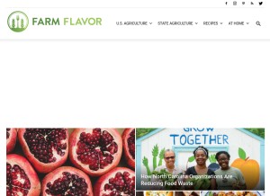 How farmflavor.com looks like on a tablet such as an iPad.