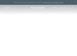 How farrow-ball.com looks like on a tablet such as an iPad.