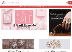 How fascinatingdiamonds.com looks like on a tablet such as an iPad.