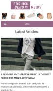 How fashionbeautynews.com looks like on a mobile device such as an iPhone.