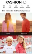 How fashionid.de looks like on a mobile device such as an iPhone.