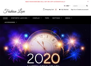 How fashionlovehunter.com looks like on a tablet such as an iPad.