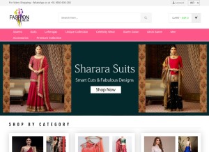 How fashiononline.in looks like on a tablet such as an iPad.