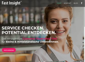 How fast-insight.com looks like on a tablet such as an iPad.