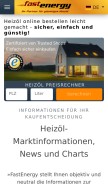 How fastenergy.de looks like on a mobile device such as an iPhone.