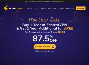 How fastestvpn.com looks like on a tablet such as an iPad.