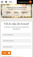 How fastighetsbyran.se looks like on a mobile device such as an iPhone.