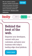How fastly.com looks like on a mobile device such as an iPhone.