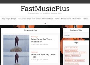 How fastmusicplus.com looks like on a tablet such as an iPad.