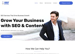 How fastseosolutions.com looks like on a tablet such as an iPad.