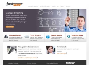 How fastserv.com looks like on a tablet such as an iPad.