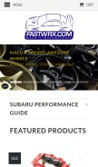 How fastwrx.com looks like on a mobile device such as an iPhone.