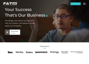 How fatbit.com looks like on a tablet such as an iPad.