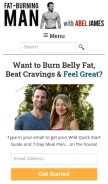 How fatburningman.com looks like on a mobile device such as an iPhone.