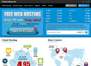How fateback.com looks like on a tablet such as an iPad.