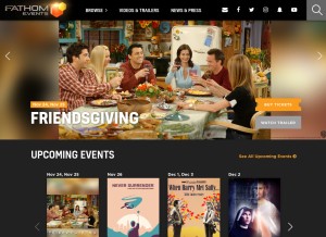 How fathomevents.com looks like on a tablet such as an iPad.