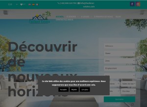 How faulkner-estates.com looks like on a tablet such as an iPad.