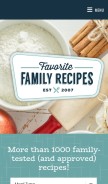 How favfamilyrecipes.com looks like on a mobile device such as an iPhone.