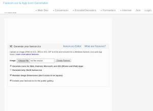 How favicon-generator.org looks like on a tablet such as an iPad.