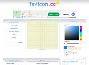 How favicon.cc looks like on a tablet such as an iPad.