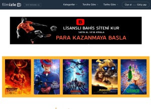 How favorifilm.com looks like on a tablet such as an iPad.