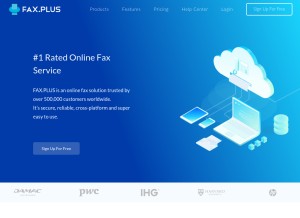 How fax.plus looks like on a tablet such as an iPad.
