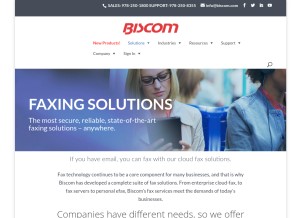 How faxcomanywhere.com looks like on a tablet such as an iPad.