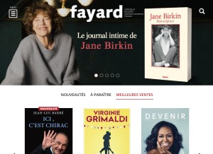 How fayard.fr looks like on a tablet such as an iPad.