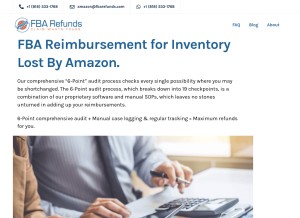How fbarefunds.com looks like on a tablet such as an iPad.