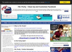 How fbpurity.com looks like on a tablet such as an iPad.