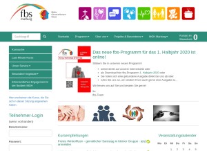 How fbs-marburg.de looks like on a tablet such as an iPad.