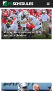 How fbschedules.com looks like on a mobile device such as an iPhone.