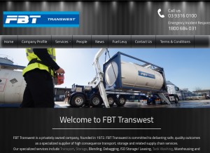 How fbttranswest.com.au looks like on a tablet such as an iPad.