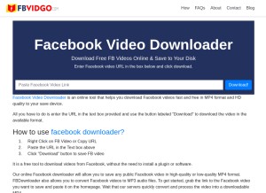 How fbvidgo.com looks like on a tablet such as an iPad.